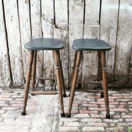 Pair Of Wooden Stools