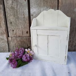 Distressed White Wooden Cupboard