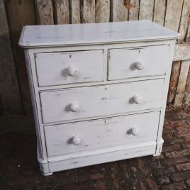 White Chest Of Drawers Painted With Annie Sloan Old White