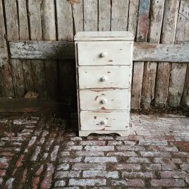 Painted White Pine Chest Of Drawers