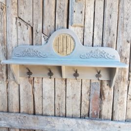 Victorian Style Coat Hook Shelf And Mirror
