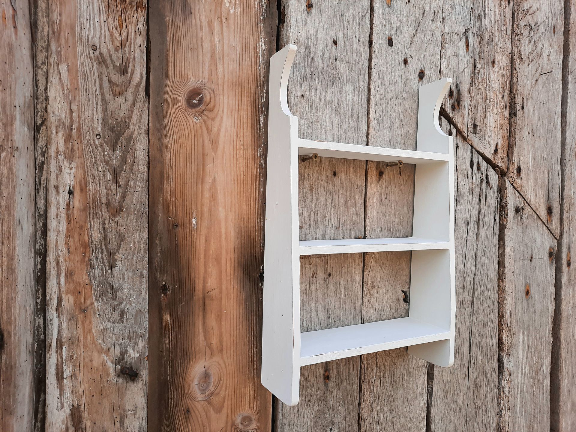 Small white deals wooden shelf