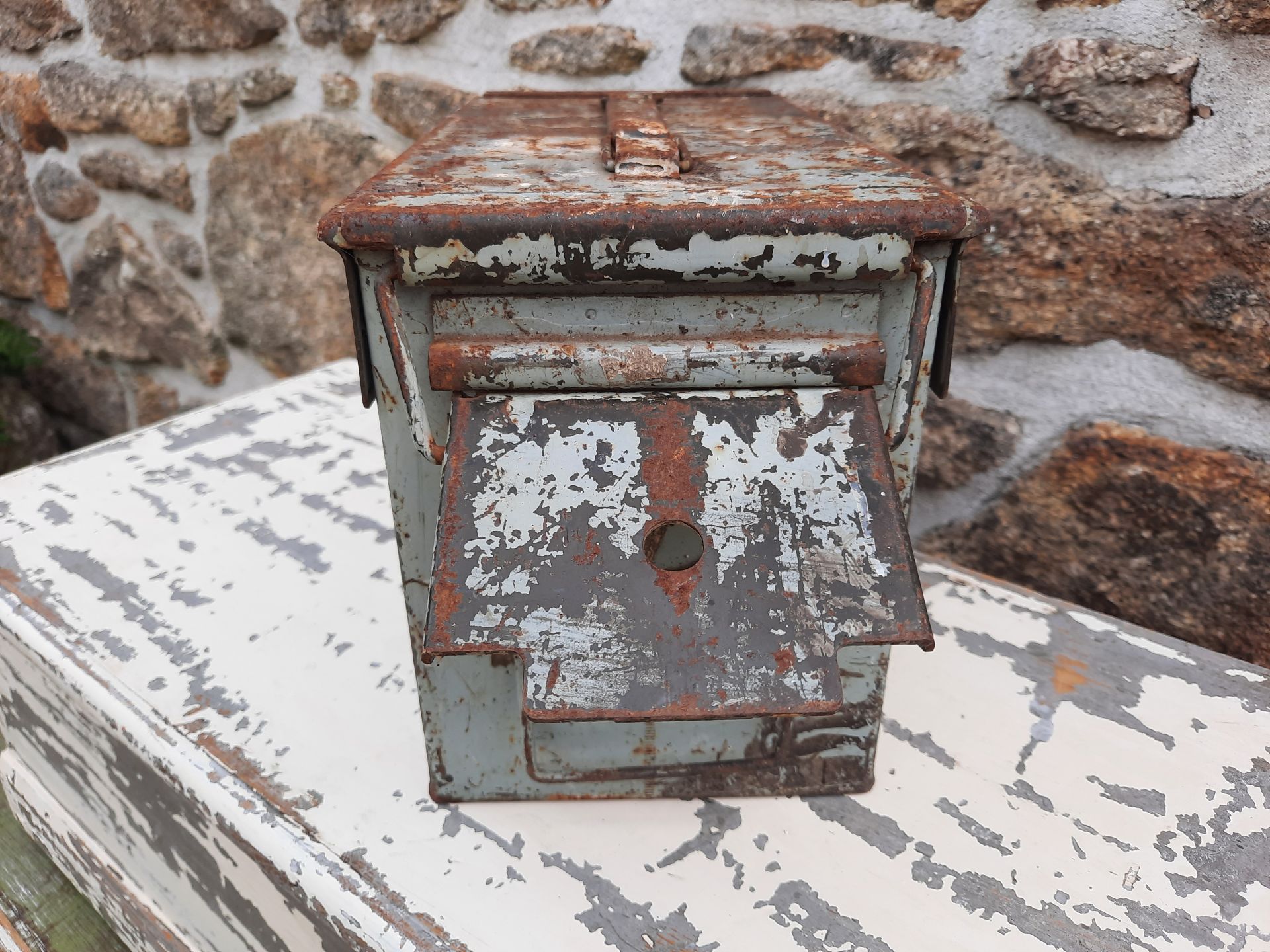 Vintage Grey Industrial Steel Box for Sale Home Accessories Trunk