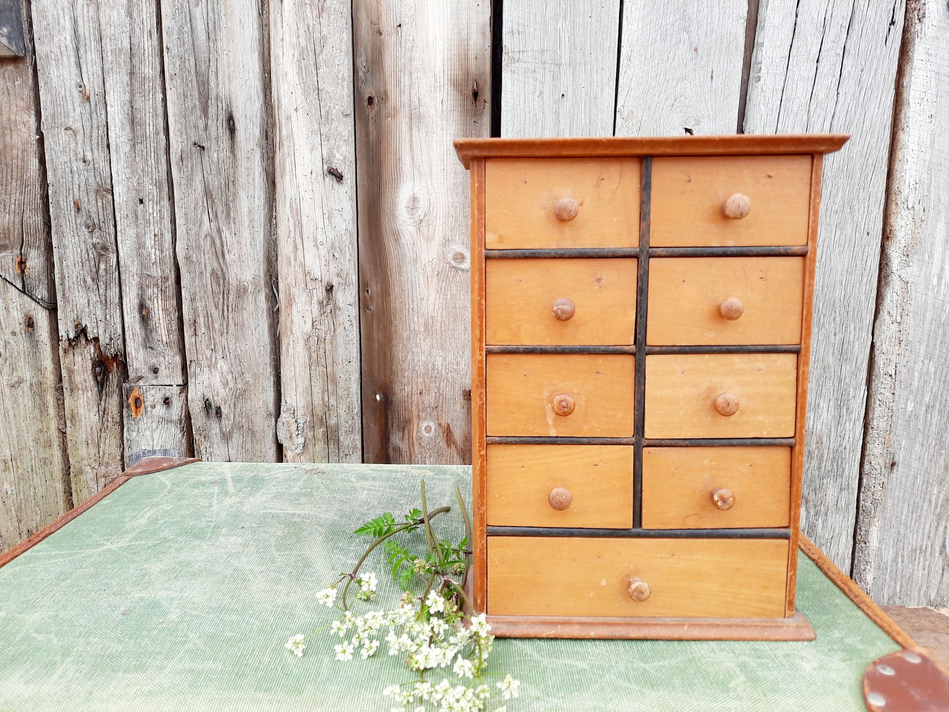Set of outlet wooden drawers