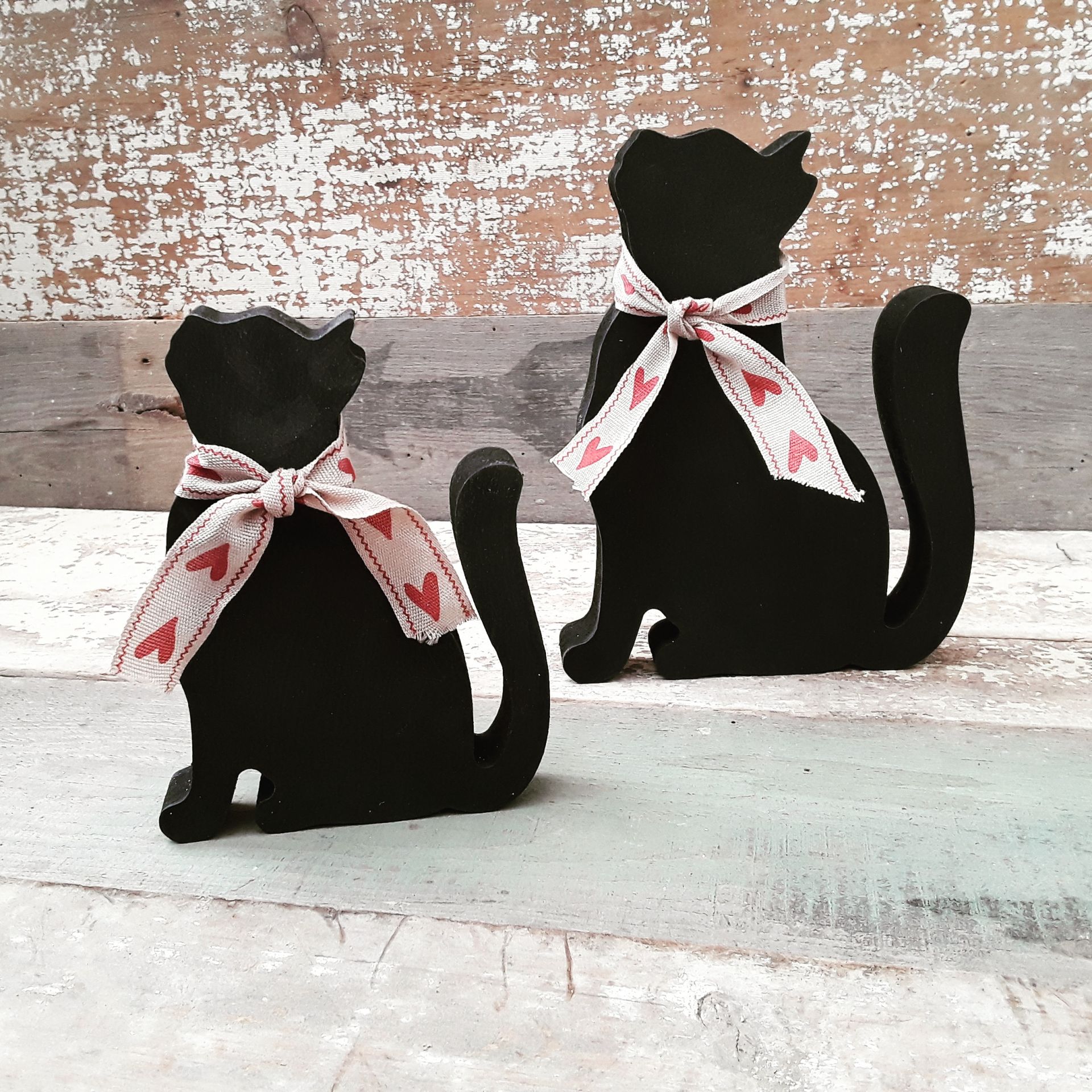Painted wooden cat deals