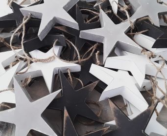 Handpainted Wooden Star Decorations