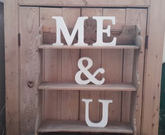 Handpainted letters Me & U