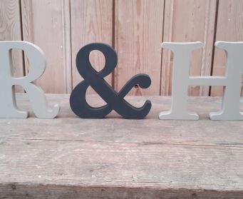 Handpainted Letters R &H