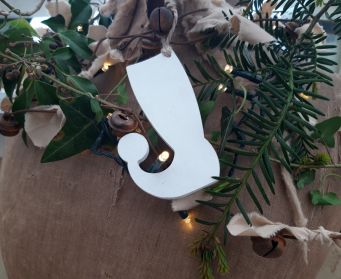 Hanging Elves Boot Decorations White
