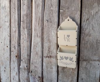 Painted Wooden Letter Rack