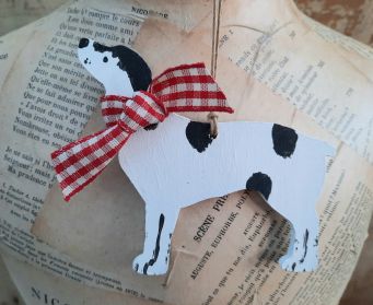Hand Painted Wooden Hanging Spaniel