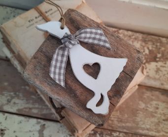 Hanging Wooden Duck Decoration