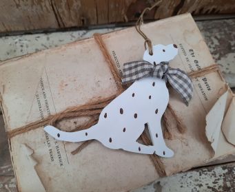Brown spots grey gingham