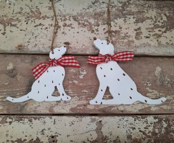 Brown spots red gingham 