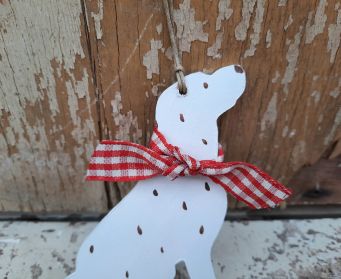 Brown spots red gingham 