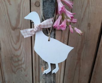 Handpainted Hanging Wooden Goose Decoration
