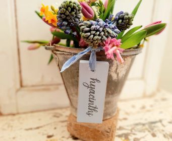 Painted Hyacinths Hanging Tag