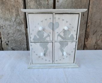 Mini Chest Of Drawers With Cherub Stencil 