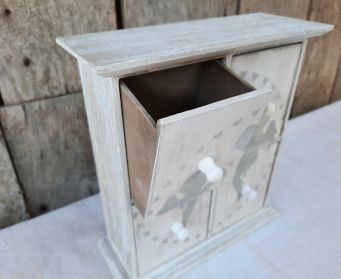 Mini Chest Of Drawers With Cherub Stencil 