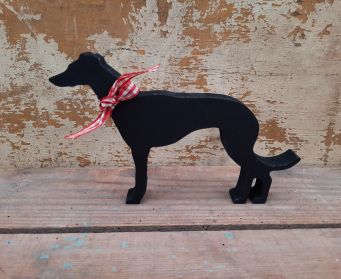 Handpainted Wooden Greyhound
