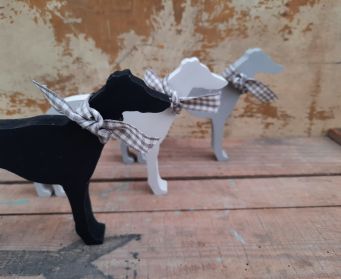 Handpainted Wooden Greyhound
