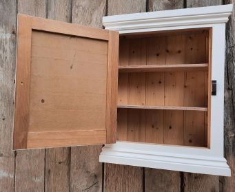 Handmade White Wooden Cabinet