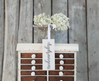 Painted Hanging Hydrangeas Tag