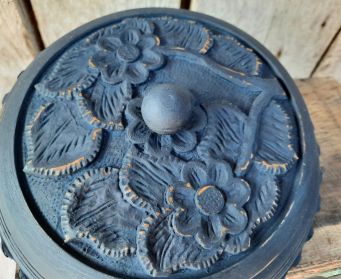 Painted Wooden Blue Bowl