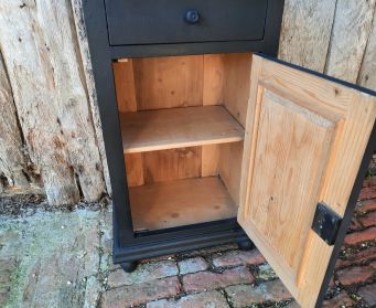 Painted Black Pine Cupboard