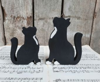 Hand Painted Wooden Cat