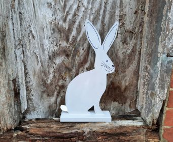 Large Handpainted Large Pale Grey Hare