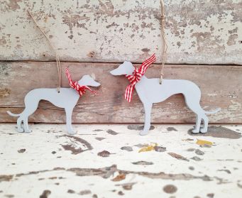 Handpainted Wooden Hanging Greyhound