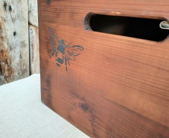 Large Wooden Box With Bee Design