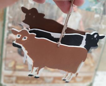Hanging Painted Cow Decoration
