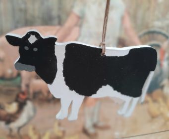 Hanging Painted Cow Decoration