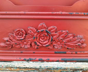 Red Wooden Letter Rack