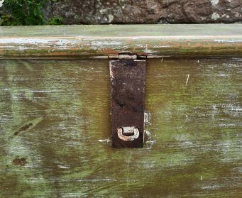 Chippy Green Distressed Wooden Trunk