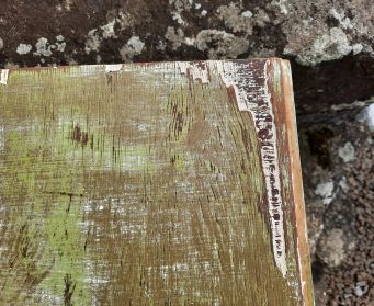 Chippy Green Distressed Wooden Trunk