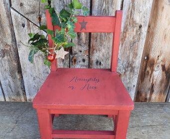 Naughty Or Nice Red Children's Chair