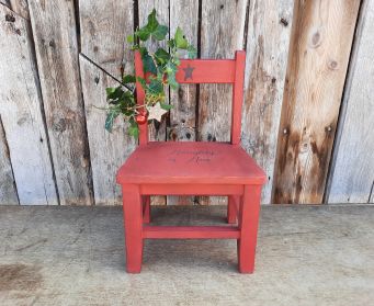 Naughty Or Nice Red Children's Chair
