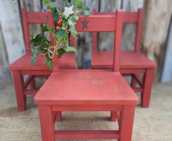 Naughty Or Nice Red Children's Chair