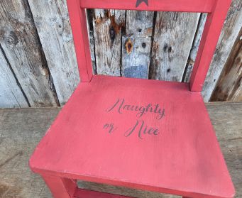 Naughty Or Nice Red Children's Chair