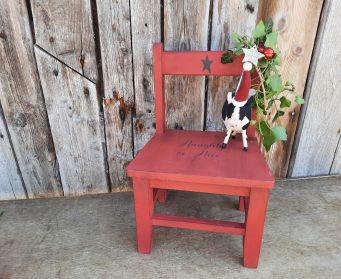 Naughty Or Nice Red Children's Chair