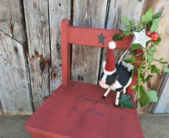 Naughty Or Nice Red Children's Chair