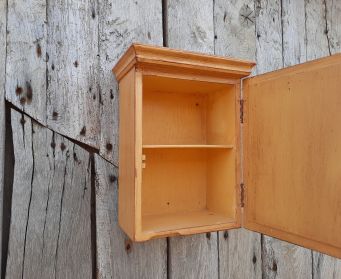 Painted Wooden Mirrored Cupboard