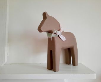 Painted Brown China Horse
