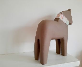 Painted Brown China Horse