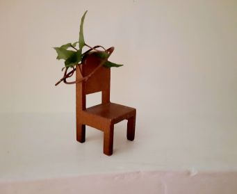 Four Wooden Dolls House Chairs