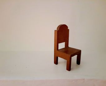 Four Wooden Dolls House Chairs