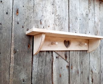 Hand Painted Antique White Shelf